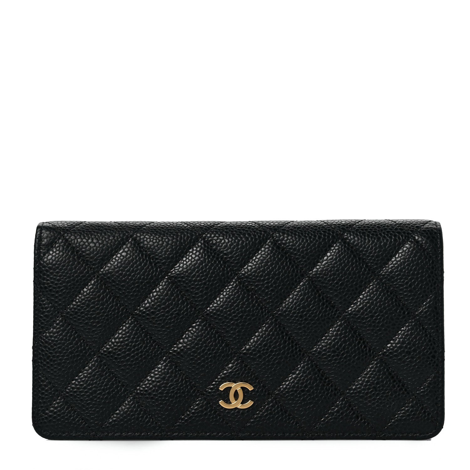 Chanel Caviar Quilted Yen Wallet Black 1 of 9