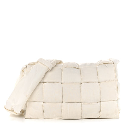 Bottega Veneta Nylon Intrecciato Padded Tech Maxi Cassette Bag White 1 of 15