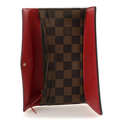 Louis Vuitton Damier Ebene Josephine Wallet Red 5 of 7