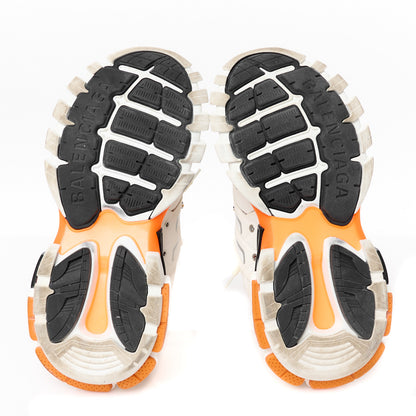 Balenciaga Rubber Mesh Fabric Recycled Sole Womens Track Sneakers 39 White Orange 6 of 10