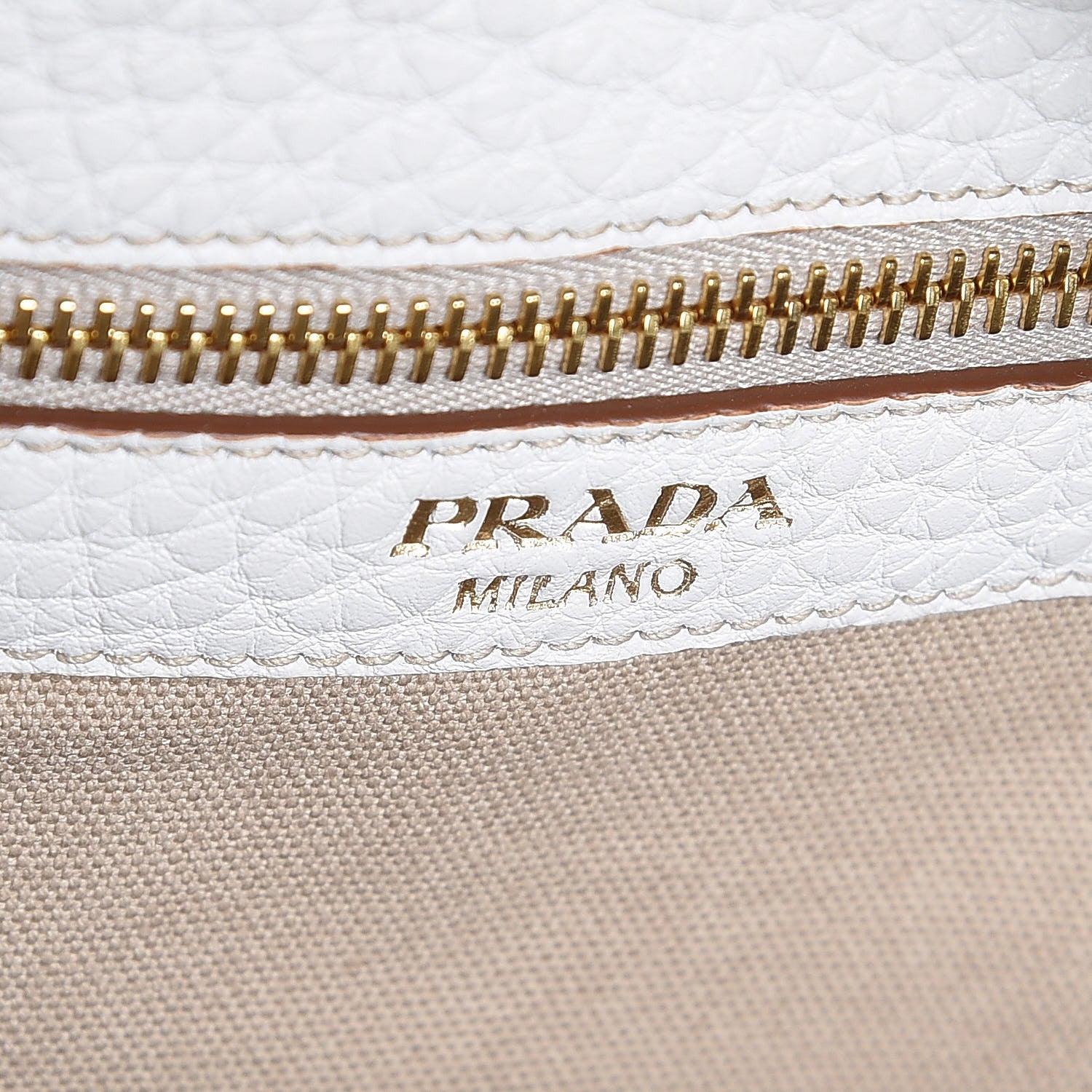 Prada Vitello Daino Medium Top Handle Bag White 6 of 9
