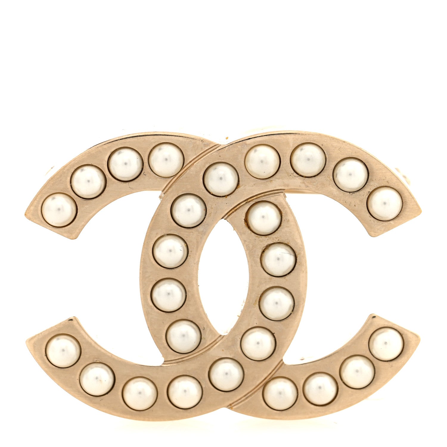 Chanel Pearl CC Brooch Gold 1 of 4