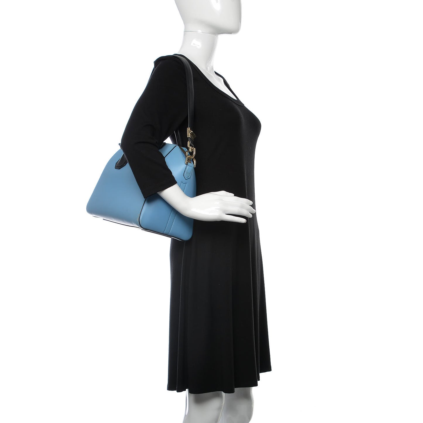Smooth Calfskin Small Bi-Color Antigona Blue Black