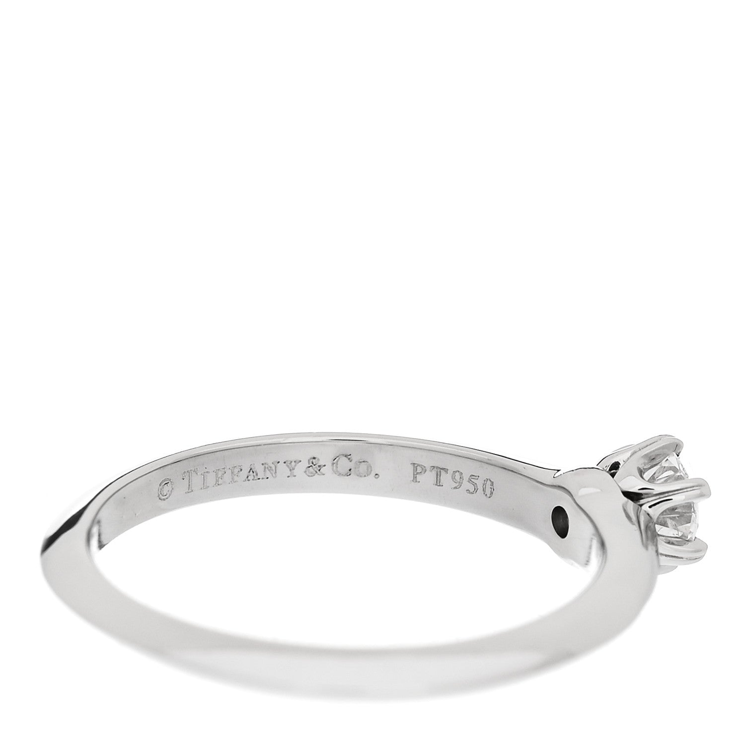 Tiffany Platinum Diamond .18ct Solitaire Engagement Ring 48 4.5 5 of 7