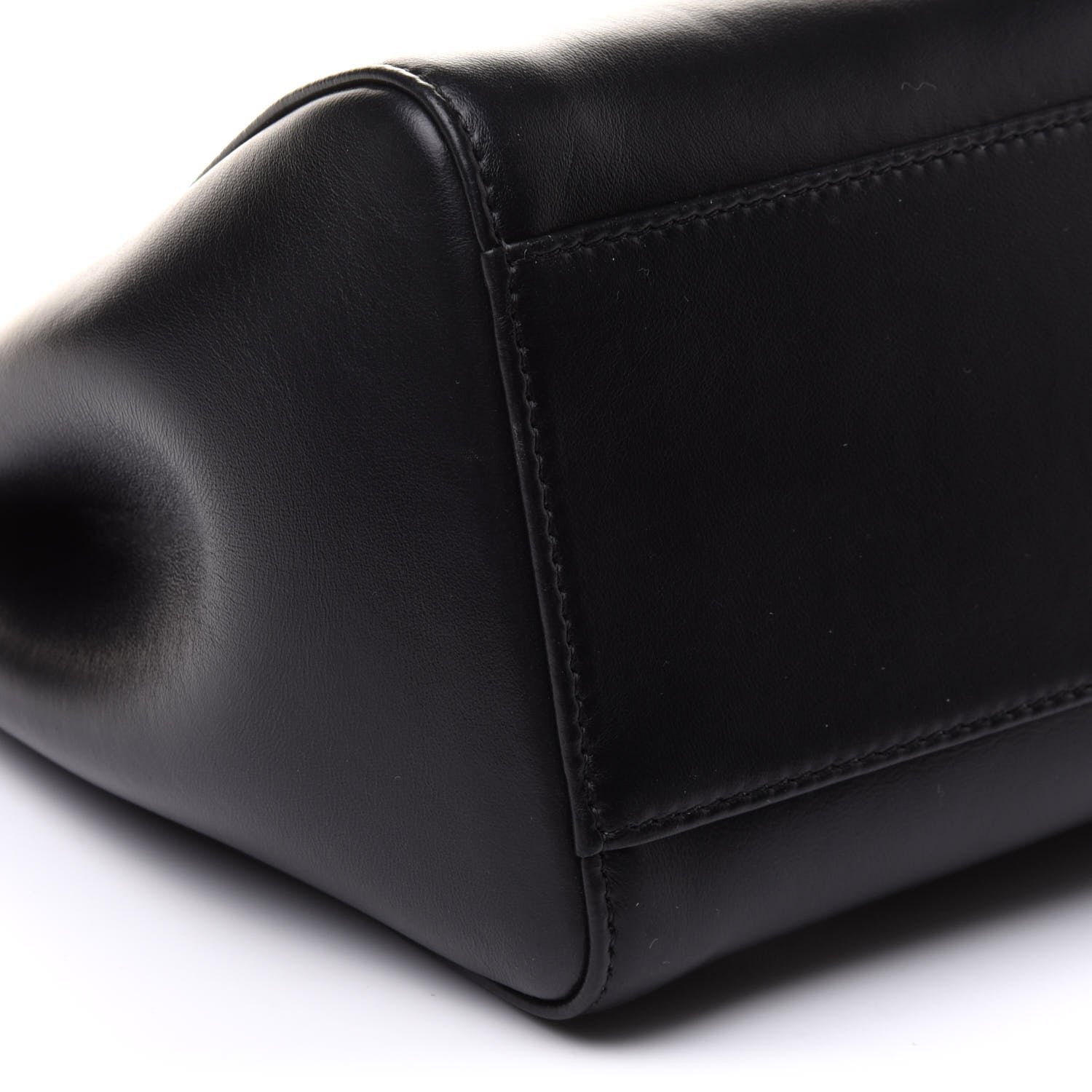 Fendi Nappa Stacked Bar Mini Peekaboo Iconic Satchel Black 8 of 9