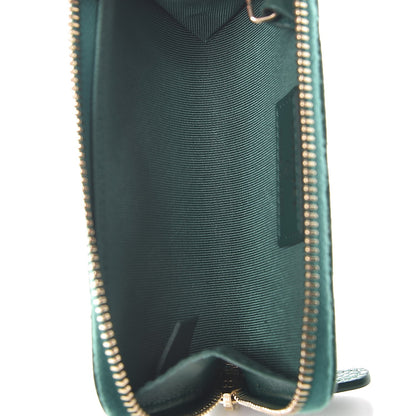 Chanel Metallic Caviar Quilted Key Holder Case Green 5 of 8