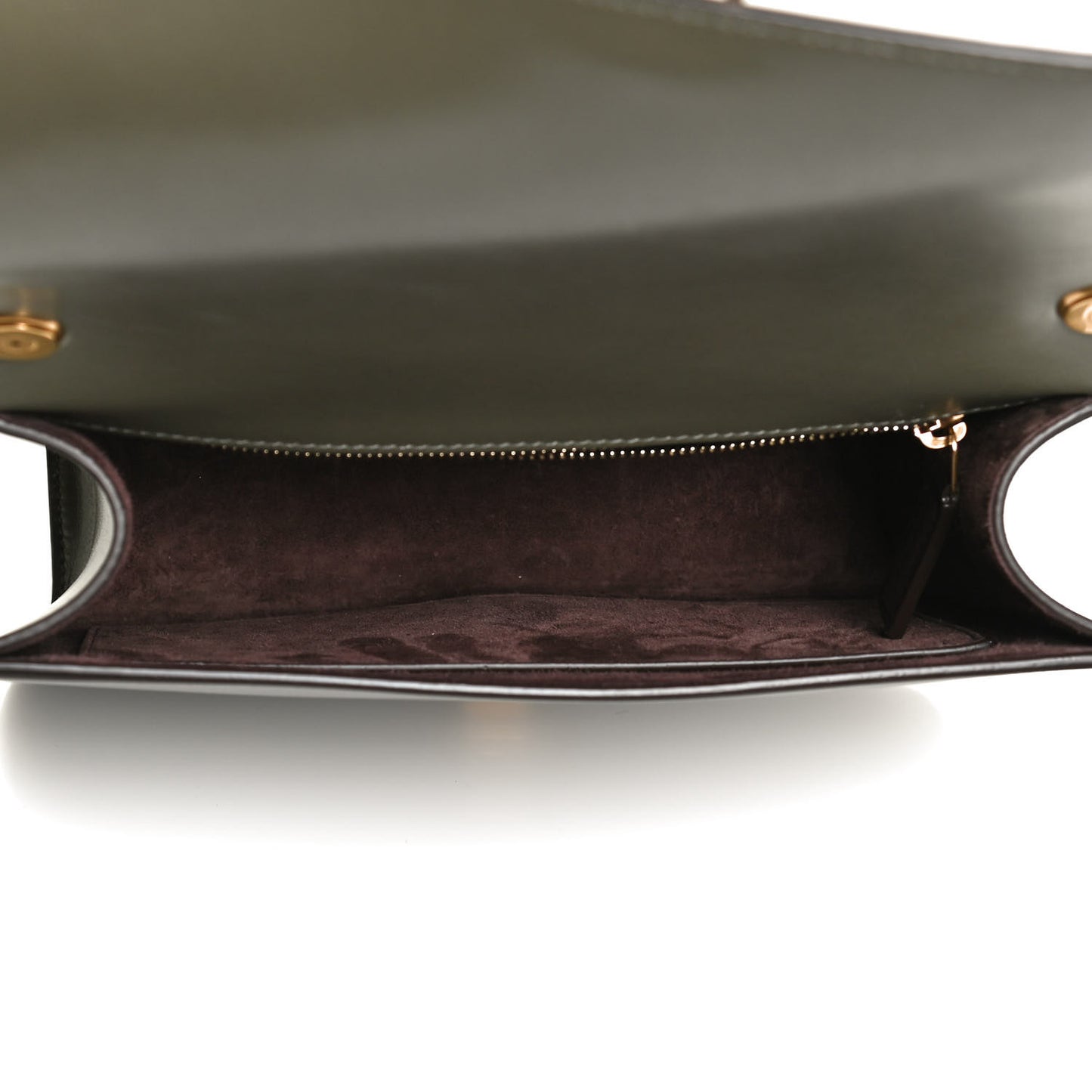 Smooth Calfskin Carre Satchel Green