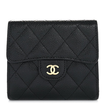 Chanel Caviar Quilted Compact Flap Wallet Black 1 of 8