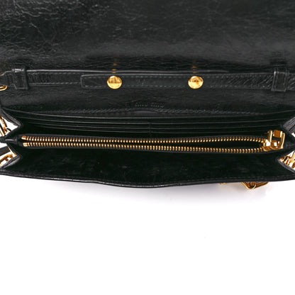 Miu Miu Nappa Matelasse Wallet On Chain Black 5 of 10