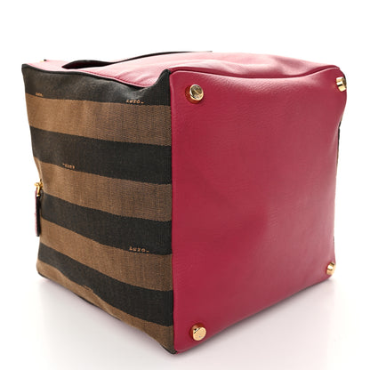 Fendi Pequin Vitello Magnetic Top Satchel Tobacco Amarena 9 of 12