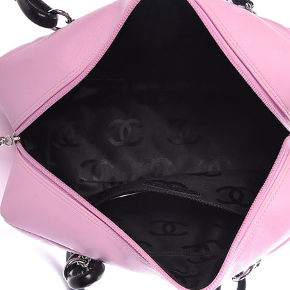 Chanel Calfskin Quilted Large Cambon Bowler Pink Black 5 of 21