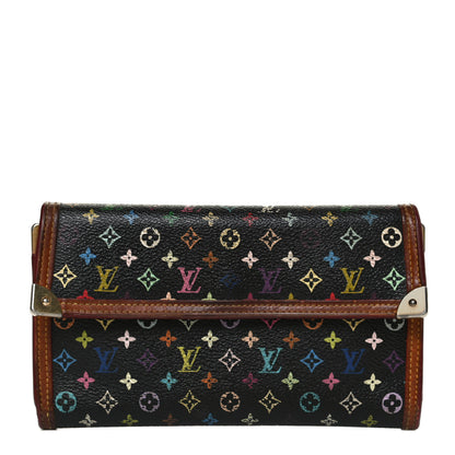 Louis Vuitton Monogram Multicolor Porte Tresor International Wallet Black 1 of 12