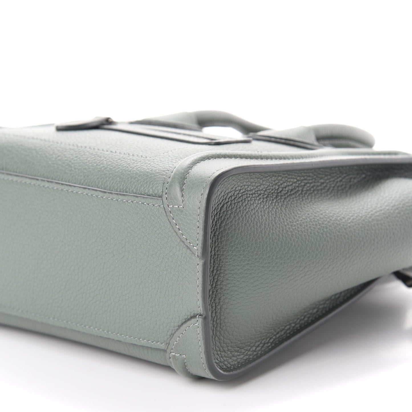 Drummed Calfskin Nano Luggage Celadon