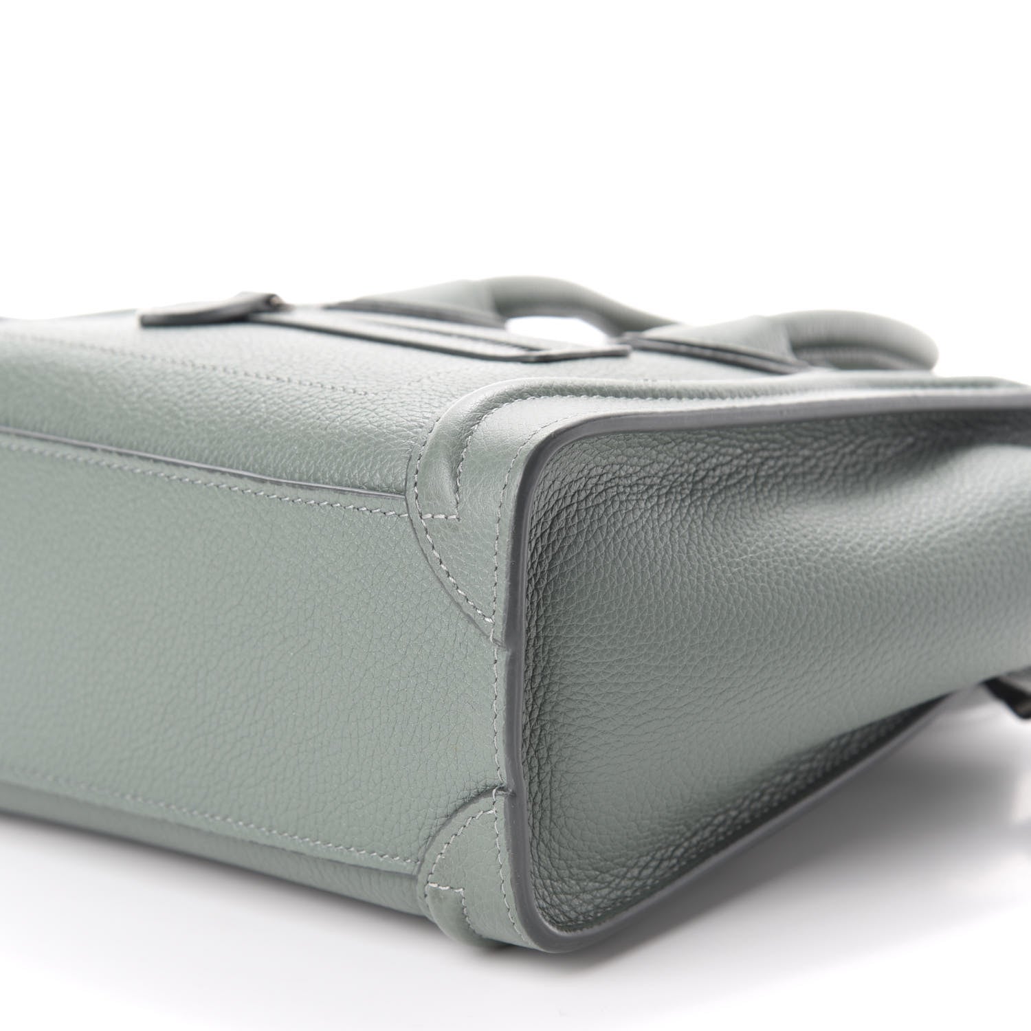 Celine Drummed Calfskin Nano Luggage Celadon 7 of 11