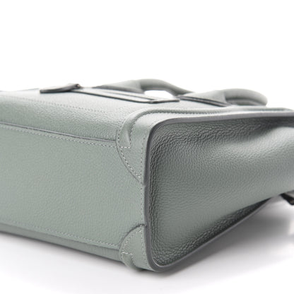 Celine Drummed Calfskin Nano Luggage Celadon 7 of 11