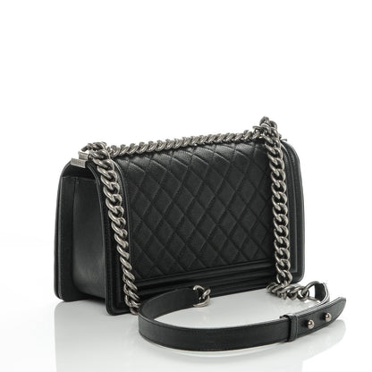 Chanel Caviar Quilted Medium Boy Flap Black 3 of 7