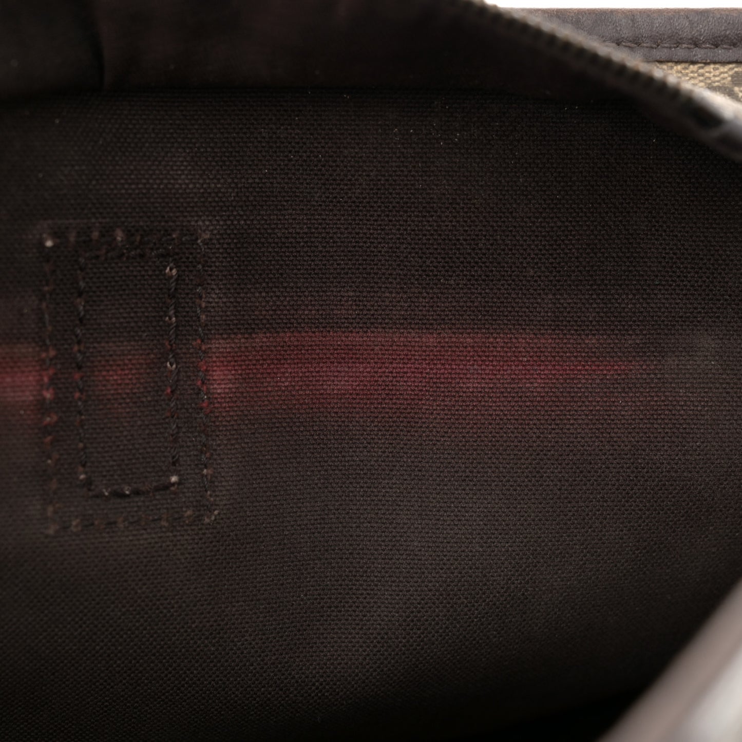 GG Supreme Monogram Medium Zippered Shopping Tote Dark Brown