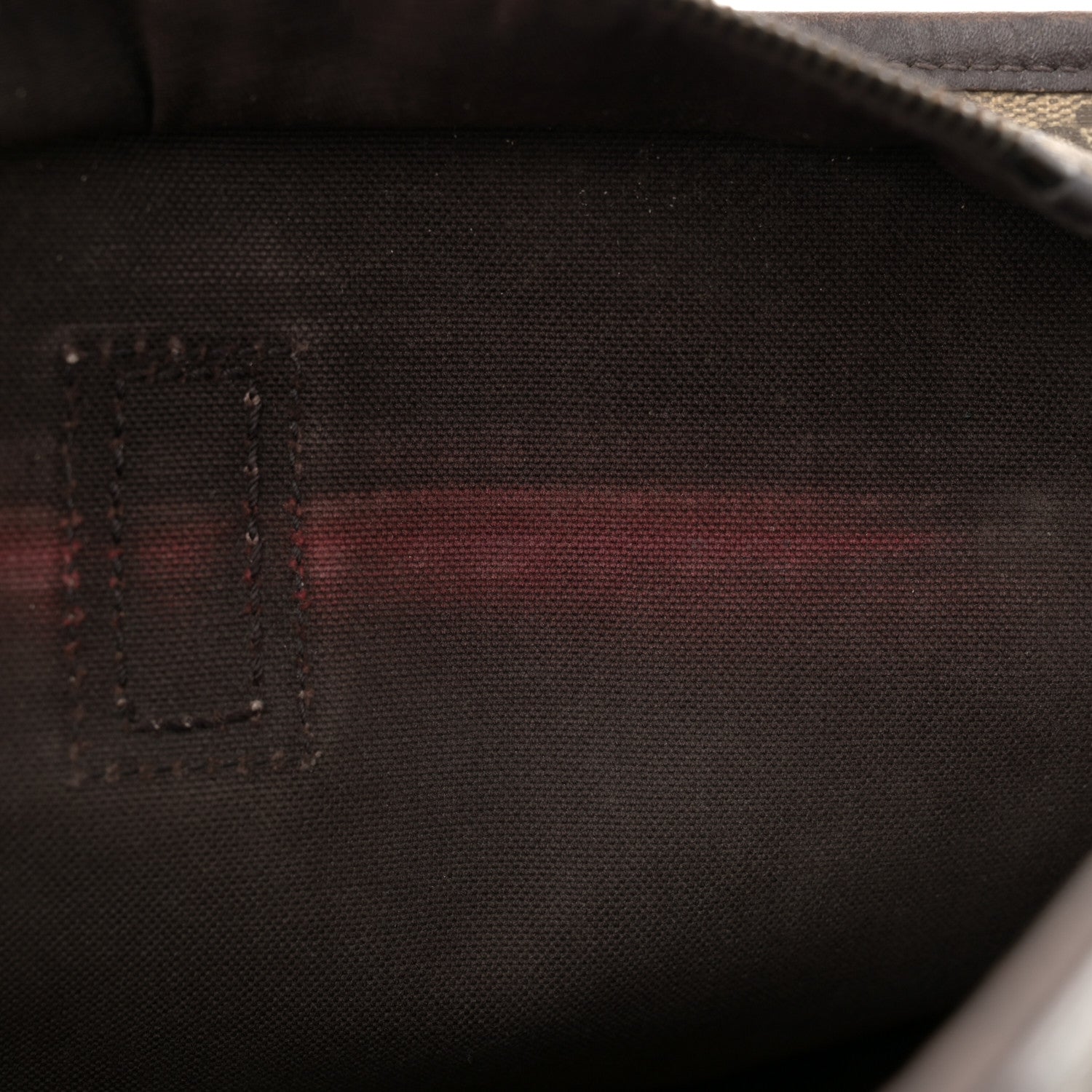 Gucci GG Supreme Monogram Medium Zippered Shopping Tote Dark Brown 11 of 18