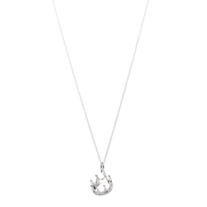 Tiffany Sterling Silver Crown Charm Necklace 1 of 4