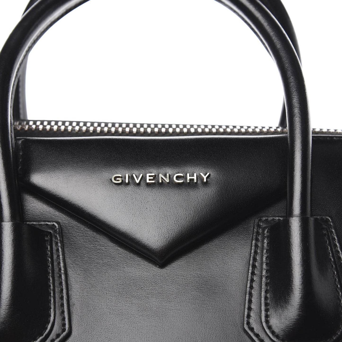 Shiny Lord Calfskin Medium Antigona Black