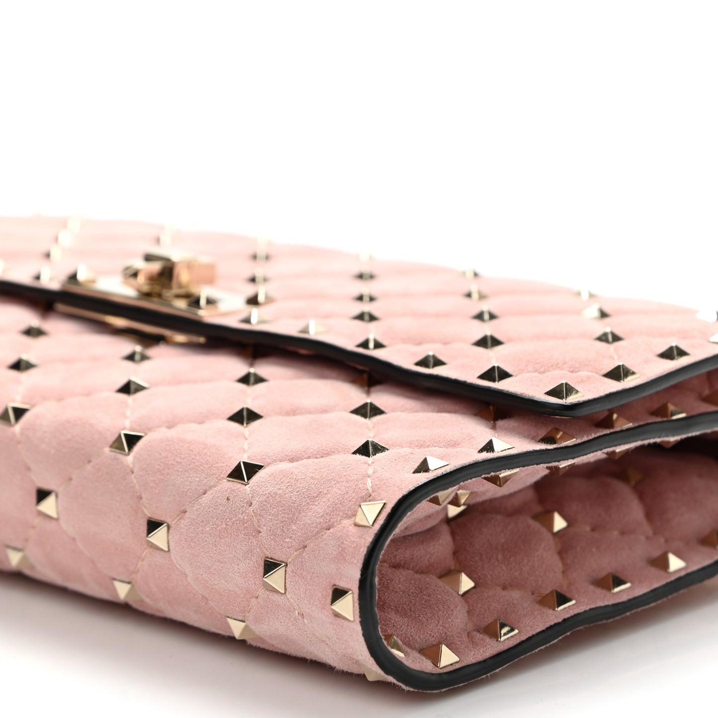 Suede Rockstud Spike Wallet on Chain Loto