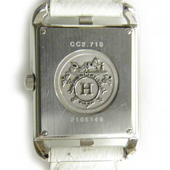 Hermes Stainless Steel Epsom 29mm Cape Cod Double Tour Quartz Watch Blanc 3 of 7