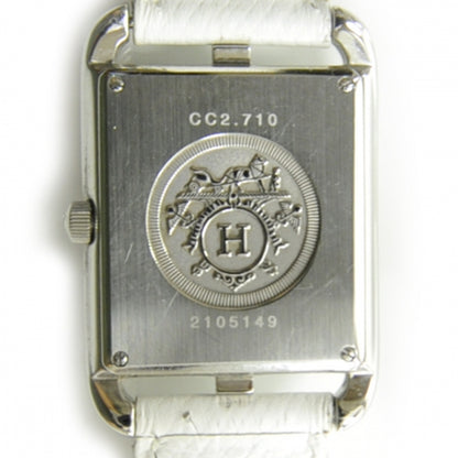 Hermes Stainless Steel Epsom 29mm Cape Cod Double Tour Quartz Watch Blanc 3 of 7