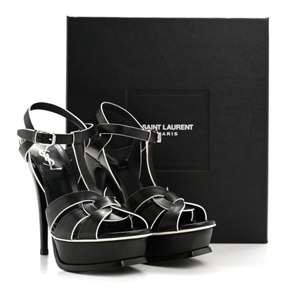 Saint Laurent Calfskin Tribute 105 Platform Sandals 36.5 Black 11 of 11