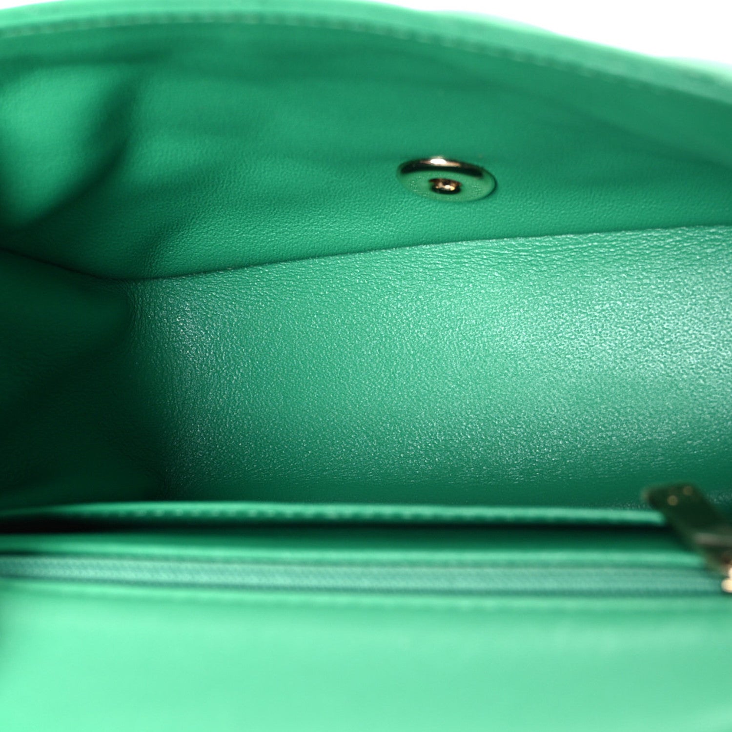 Chanel Lambskin Quilted Mini Square Flap Green 5 of 10