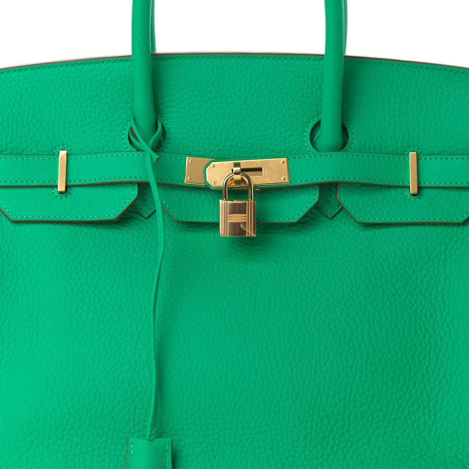 Hermes Taurillon Clemence Birkin 35 Menthe 8 of 14