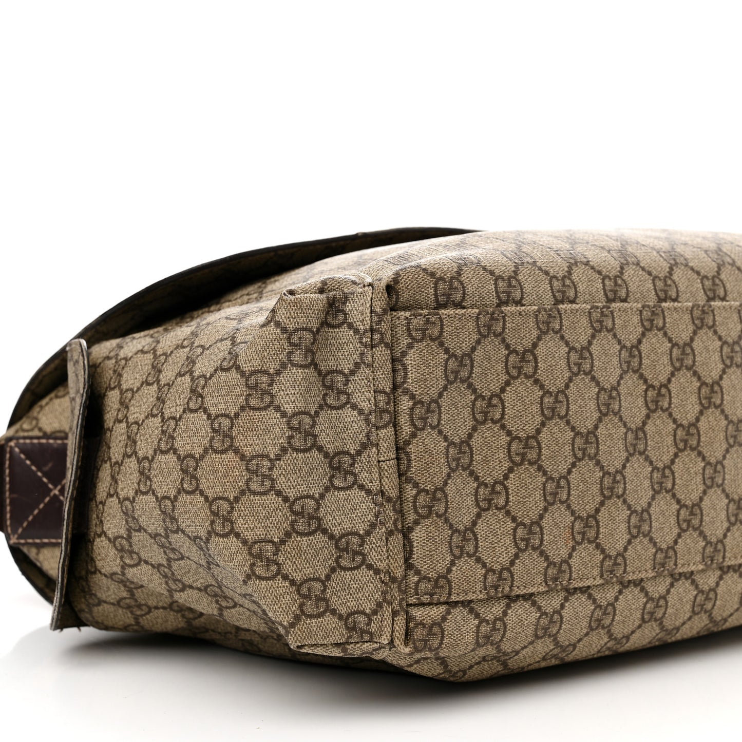 GG Plus Monogram Messenger Diaper Bag Dark Brown
