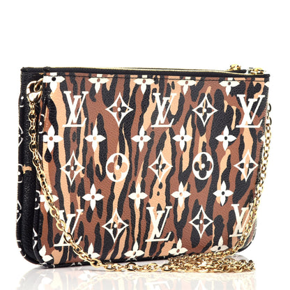 Louis Vuitton Monogram Giant Jungle Pochette Double Zip Black 3 of 9