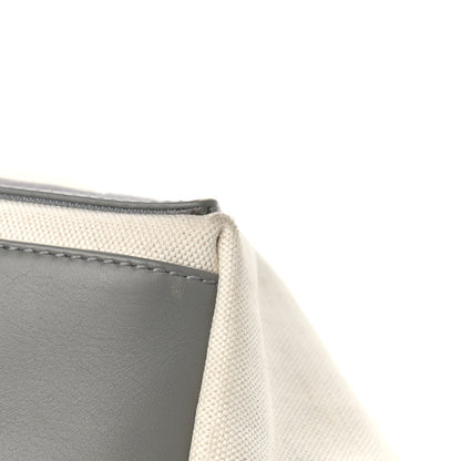Balenciaga Cotton Canvas Calfskin M Navy Cabas Grey 9 of 15