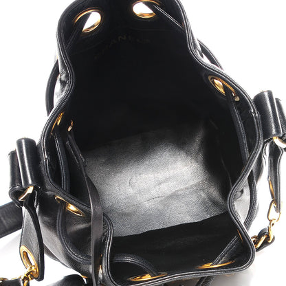 Chanel Lambskin CC Drawstring Bag Black 8 of 8
