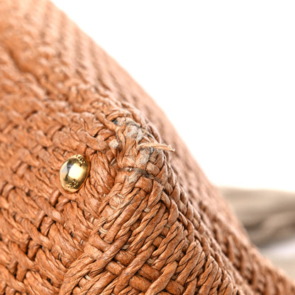 Prada Raffia Canvas Mistolino Tote Miele 9 of 13