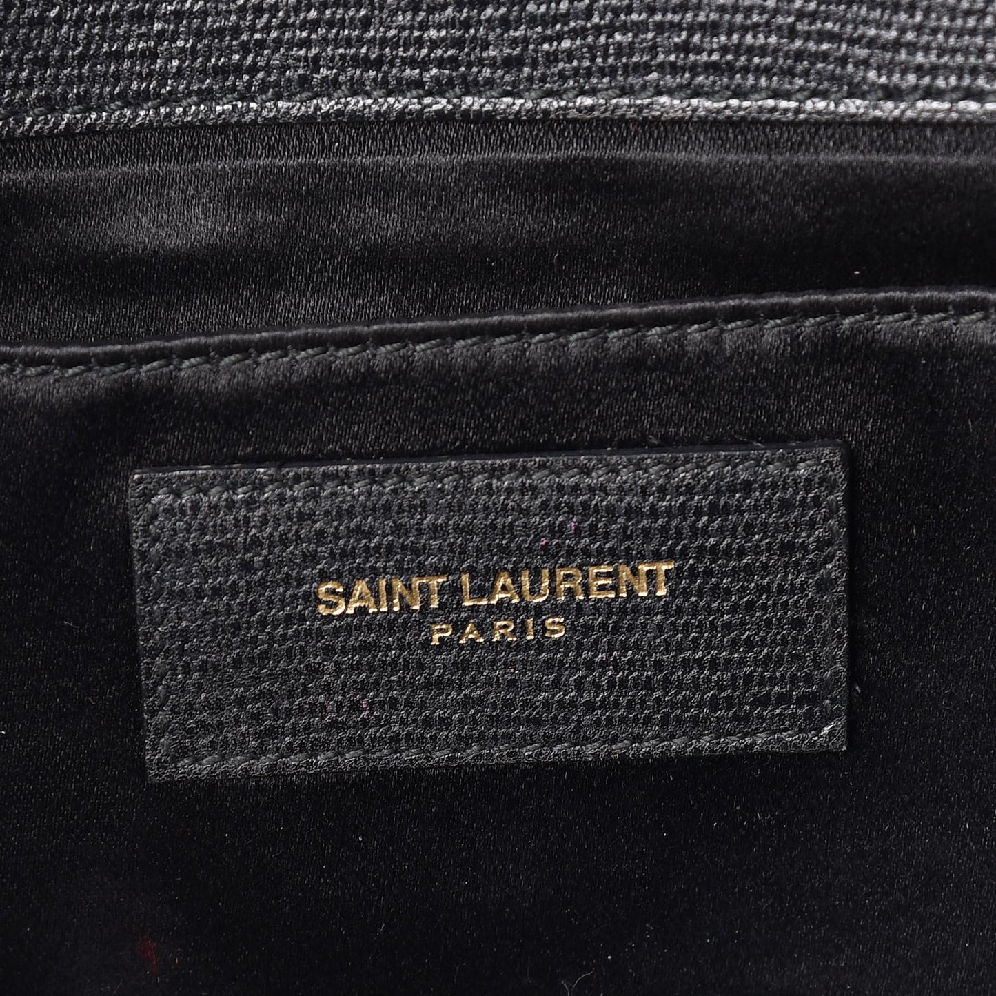 Textured Calfskin Classic Y Ligne Clutch Black