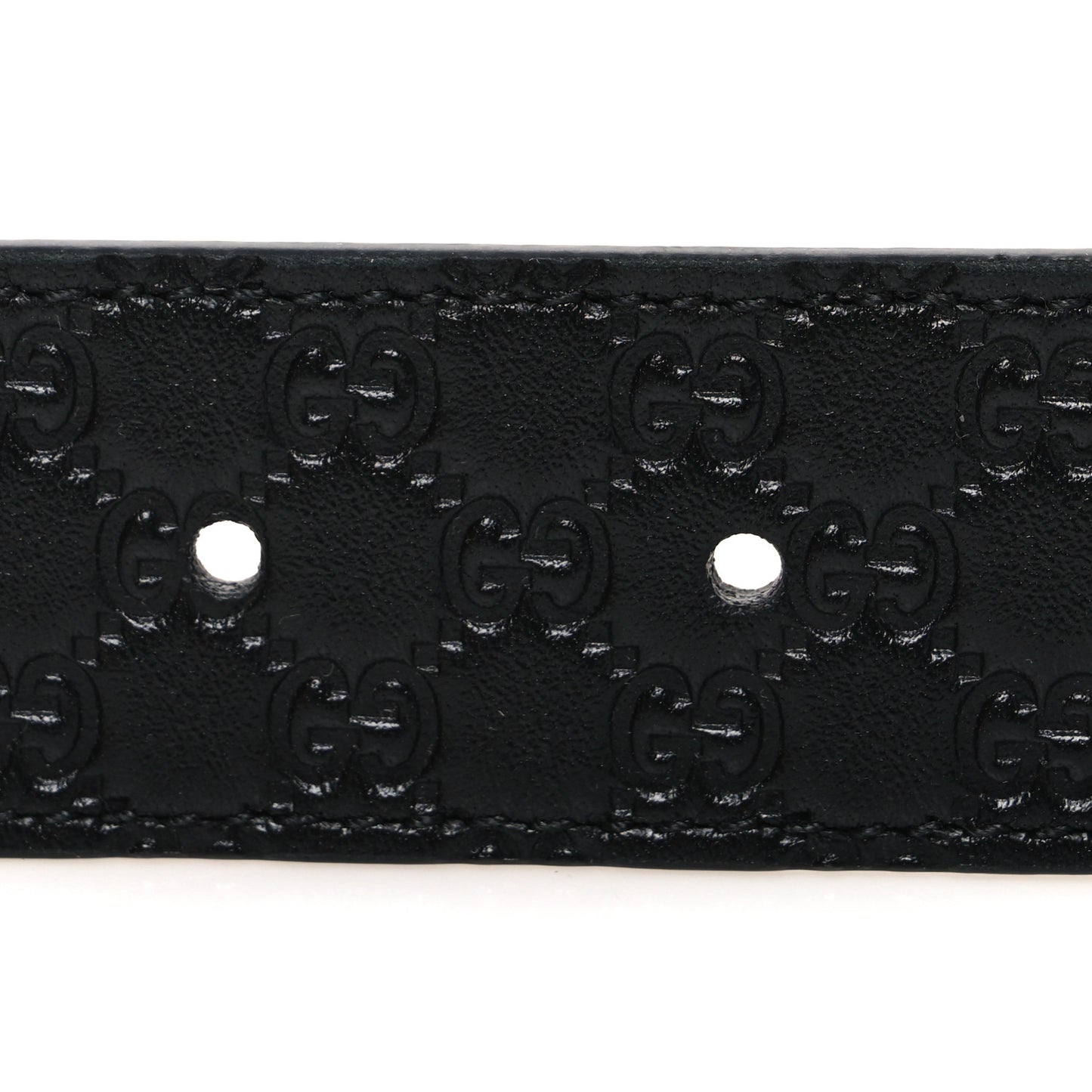 Guccissima Double G Reversible Belt 75 30 Black White