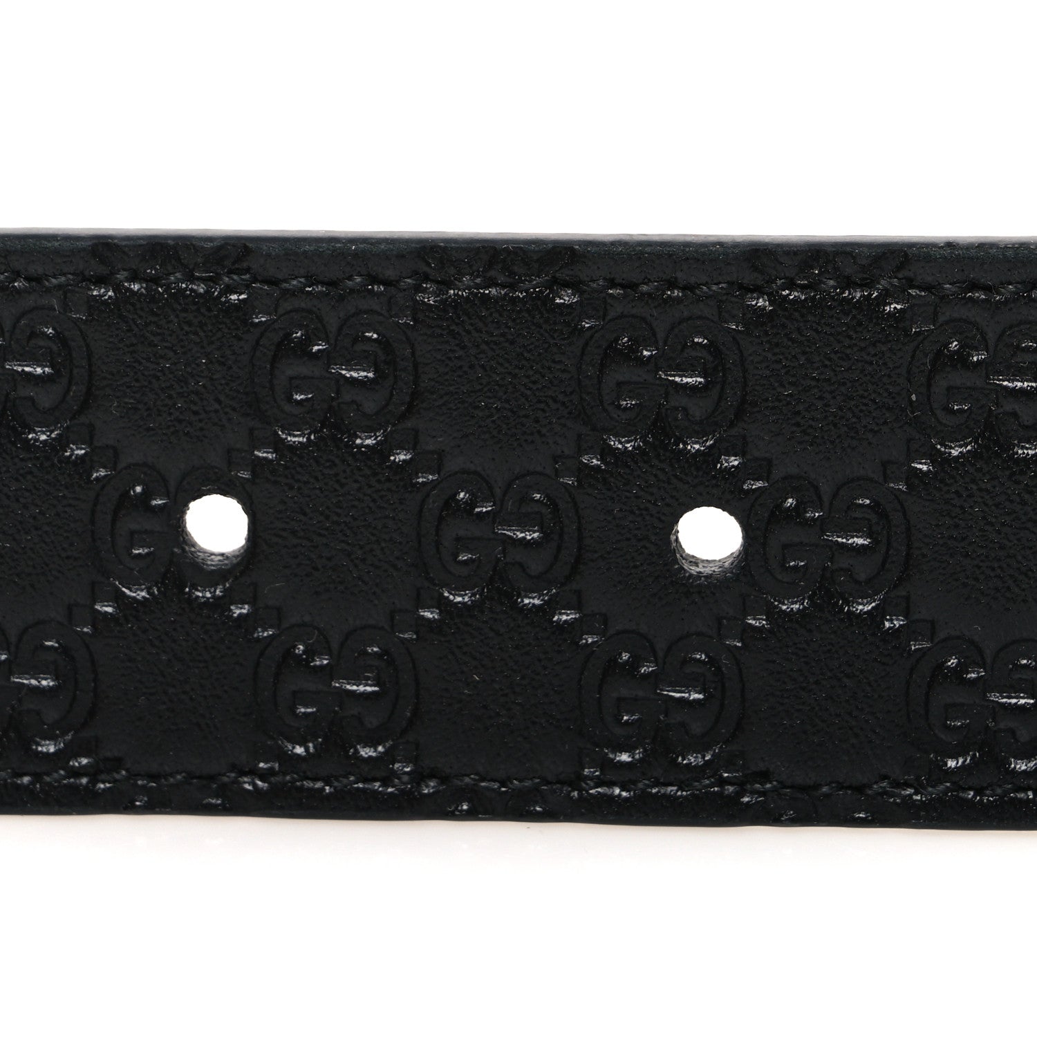 Gucci Guccissima Double G Reversible Belt 75 30 Black White 3 of 5