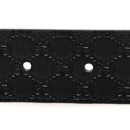 Gucci Guccissima Double G Reversible Belt 75 30 Black White 3 of 5