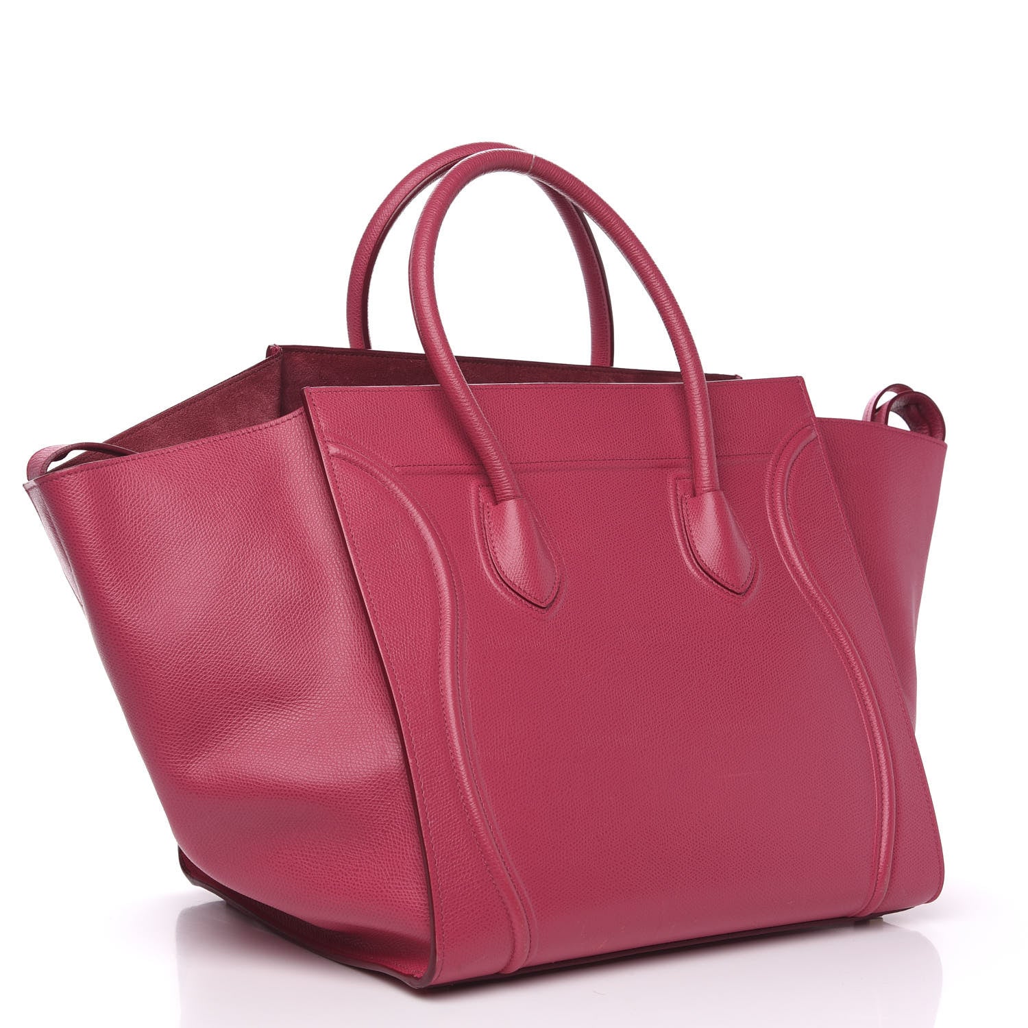 Celine Grained Calfskin Medium Phantom Luggage Fuchsia 3 of 12
