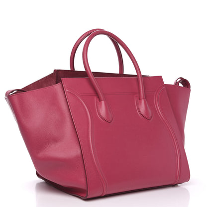 Celine Grained Calfskin Medium Phantom Luggage Fuchsia 3 of 12