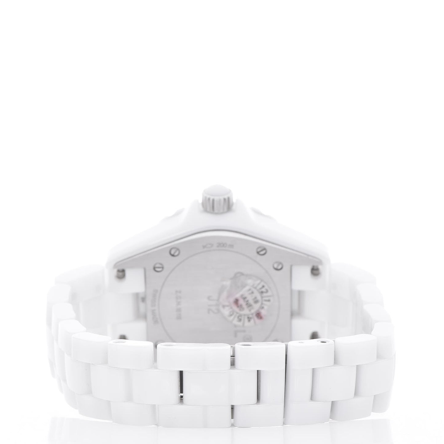 Stainless Steel Ceramic Diamond 33mm J12 Quartz Watch White