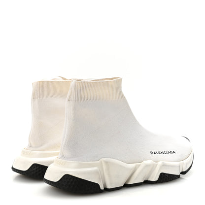 Balenciaga Technical 3D Recycled Knit Bi-Color Sole Womens Speed 2.0 Sneakers 38 White Black 5 of 8