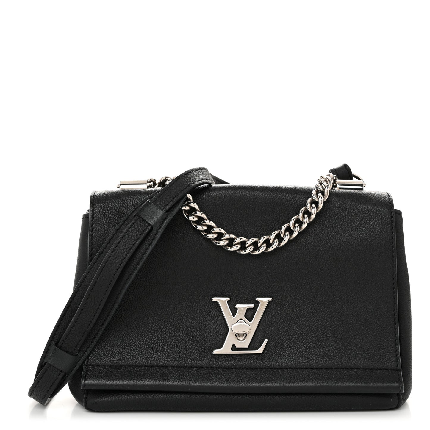 Calfskin Lockme II Chain Bag BB Black