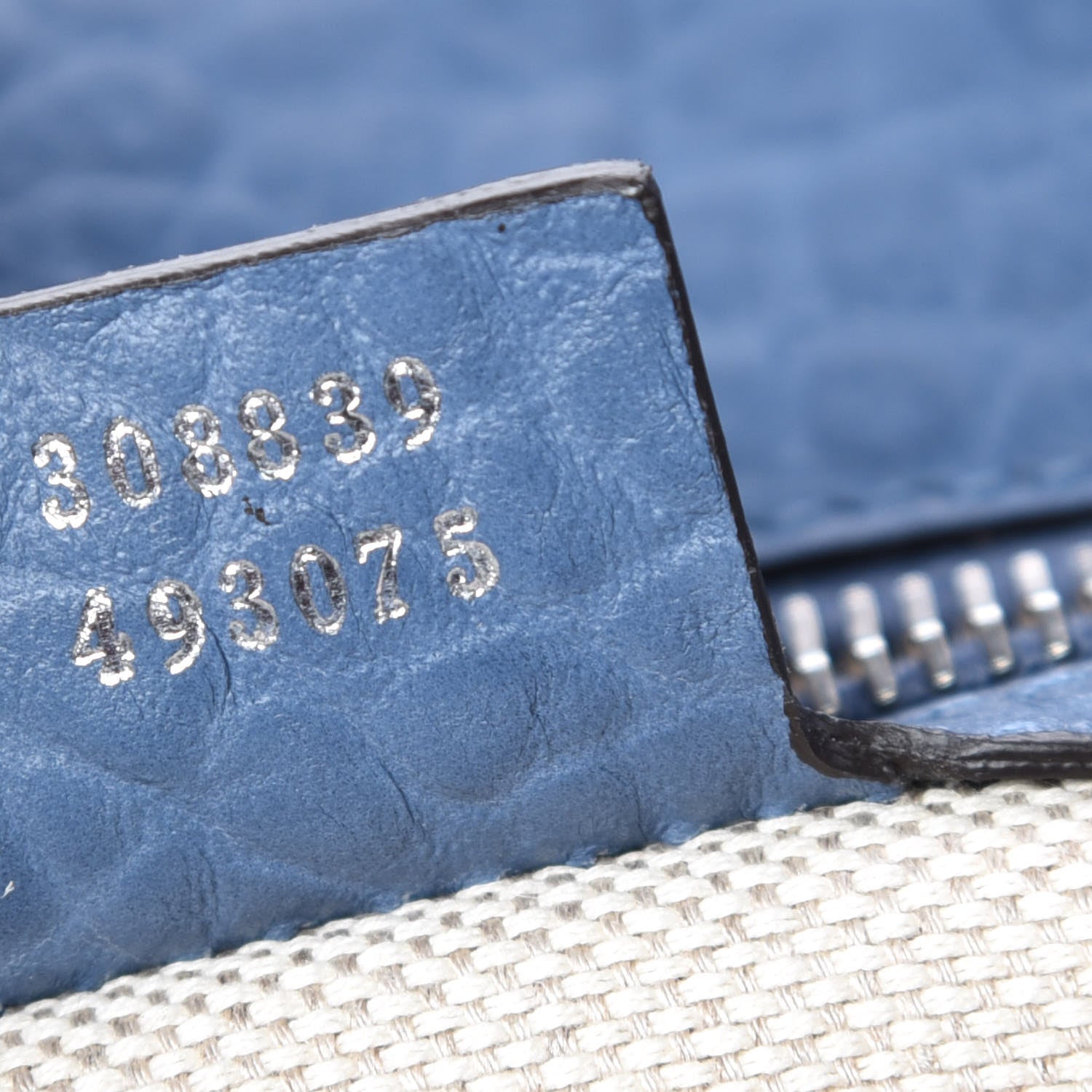 Gucci Grained Calfskin Flap Portfolio Blue 7 of 9