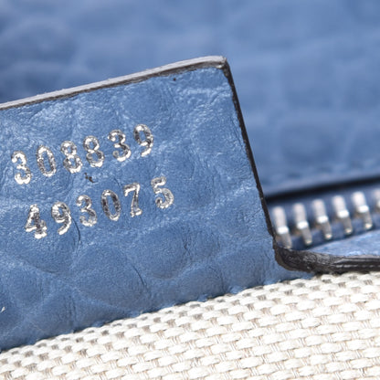 Gucci Grained Calfskin Flap Portfolio Blue 7 of 9