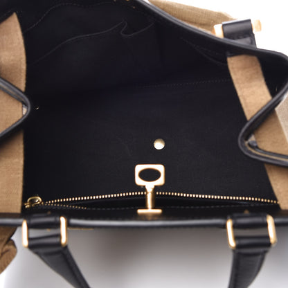 Valentino Garavani Calfskin Cotton Canvas VLTN Print Medium Joylock Satchel Green 6 of 9