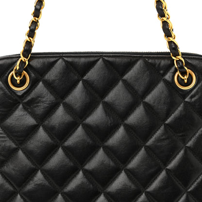 Chanel Lambskin Quilted Shoulder Bag Black 9 of 12