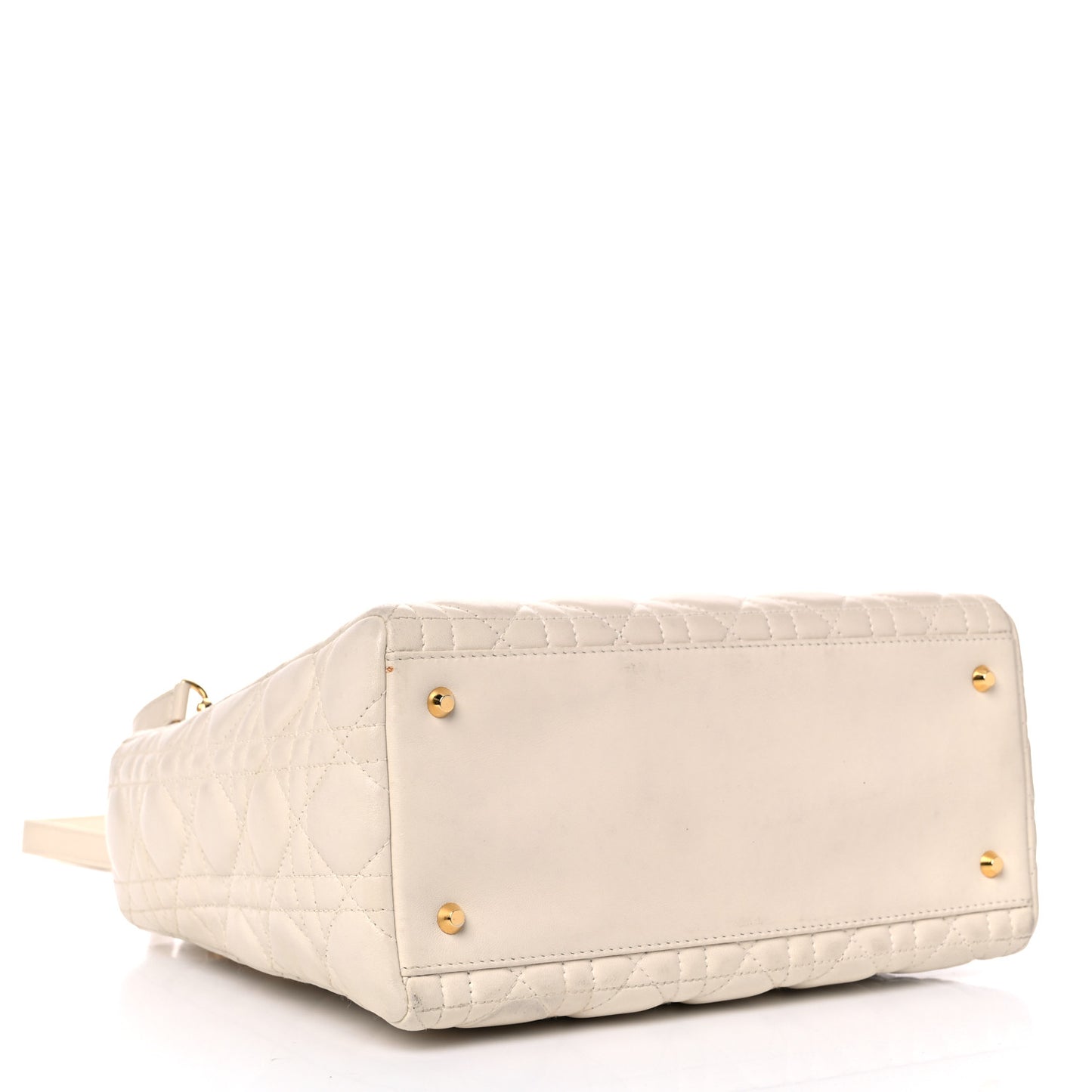 Lambskin Cannage Medium Lady Dior Light Beige