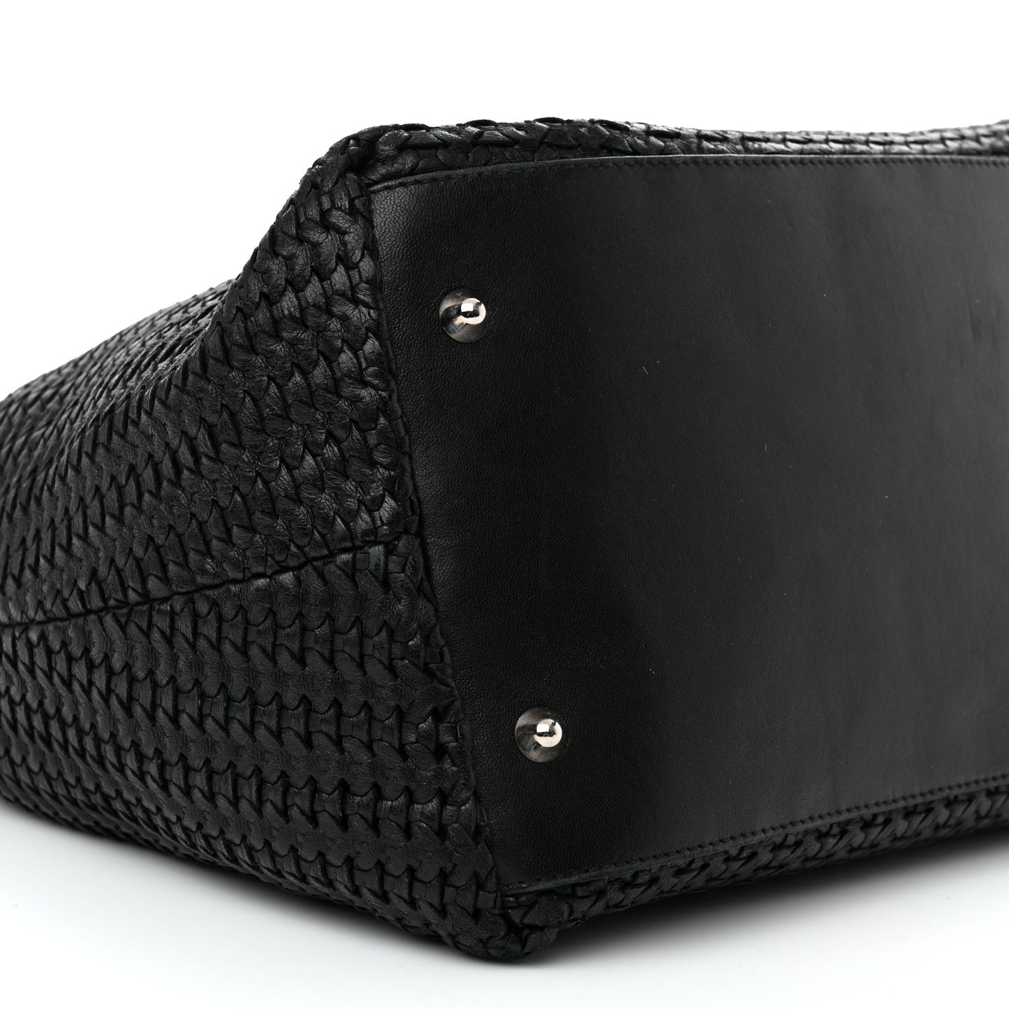 Lambskin Woven Dior Tote Black